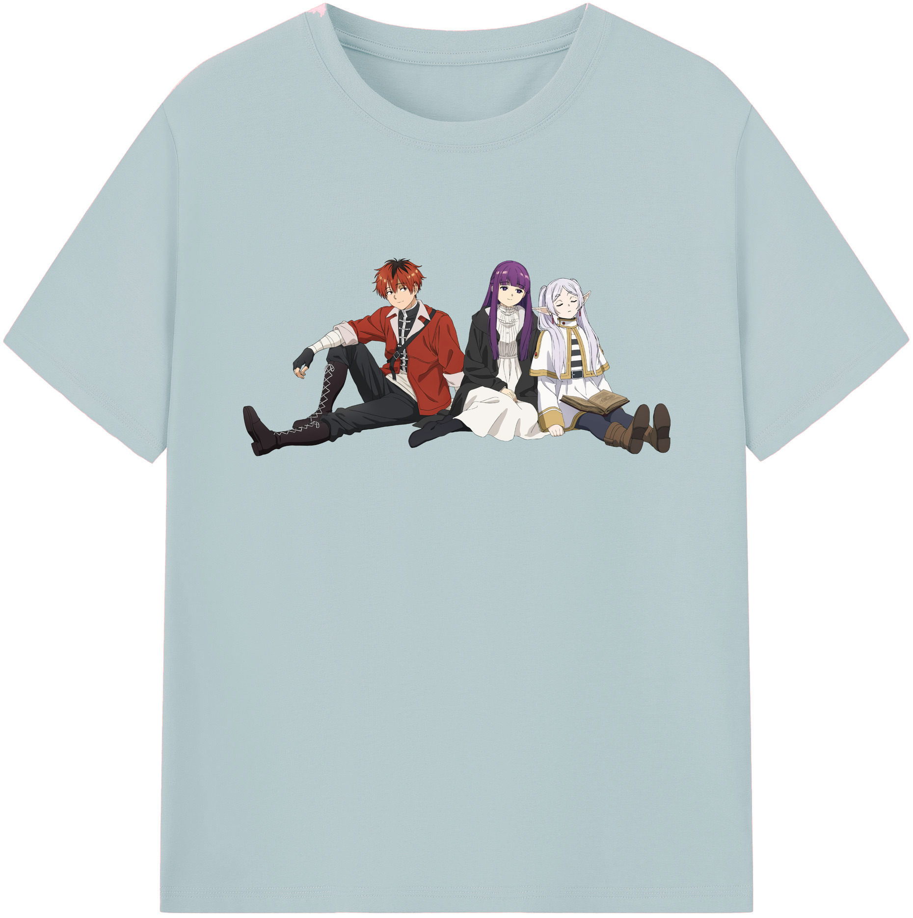 （画像用） 葬送のフリーレン Frieren 綿100％半袖Tシャツ（フロントプリント）